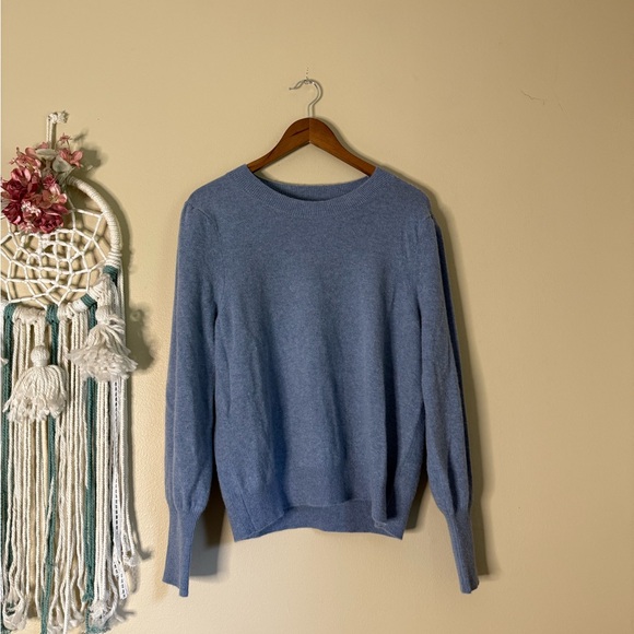 Veronica Beard Nelia Cashmere Sweater Blue Size XL - Picture 2 of 6